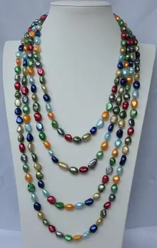 

100'' multi colors baroque FW pearls necklace