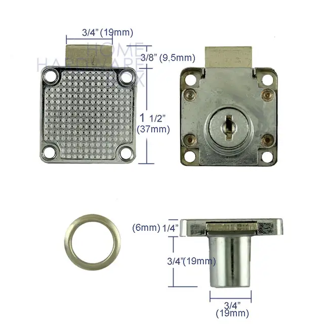 Spring Loaded Bolt Cabinet Double Swing Door Latch And Lock With
