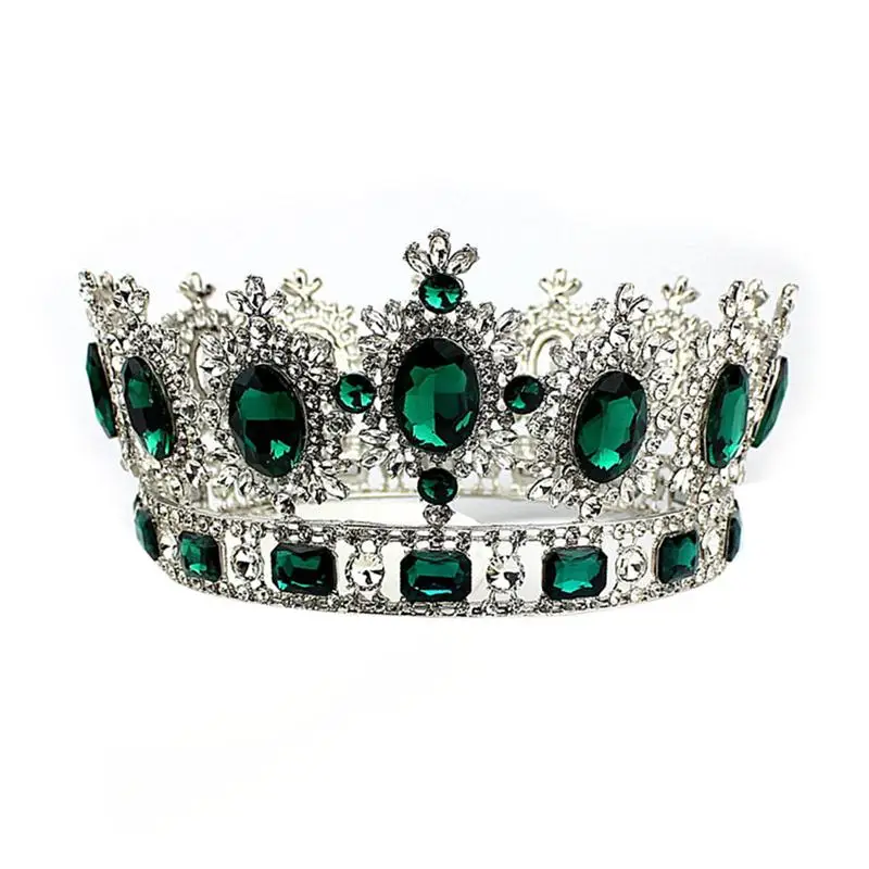 

Wedding Rhinestone Decorated Bride Crown / Hair Barrettes / Hairband / Hair Clip / Hair Loop (Green)