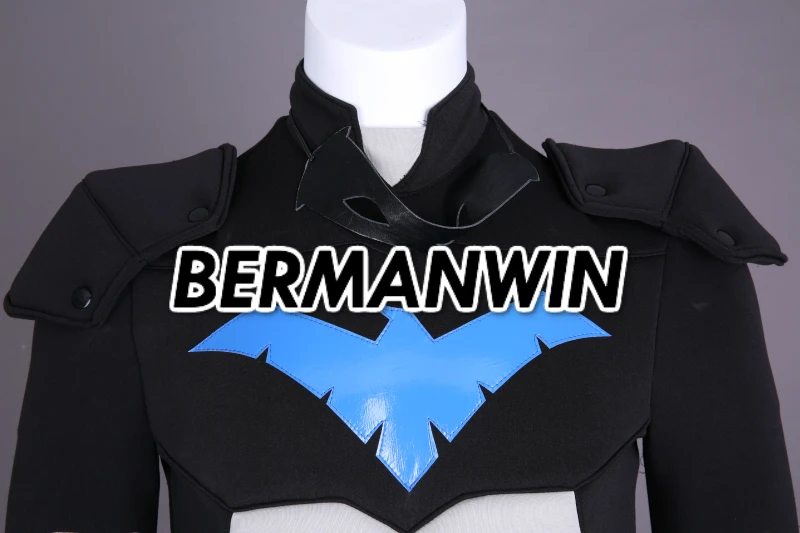 BERMANWIN высокое качество Young Justice костюм найтвинга полный комплект для взрослых мужчин ночное крыло Робин Хэллоуин Косплей Костюм