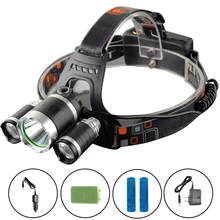 EZK30 Head Lights Lamps Torch 3 t6 Headlamp Cree T6 LED Headlight 13000 Lumen 4Modes Head Flashlight Sauna Fishing Tail Lights