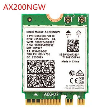 

Band 1730Mbps Wireless AX200NGW NGFF M.2 Bluetooth 5.0 Wifi Network Card 2.4G/5G 802.11ac/ax For Intel AX200 Better 9260