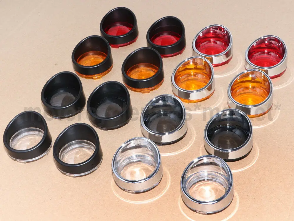 

1Pair Motorcycle Turn Signal Light Blinker Bezels Indicator Lens Trim Ring Visor Cover For Harley Touring Sportster Softail Dnya