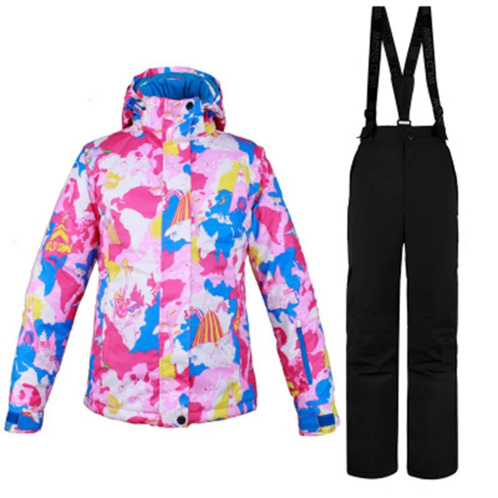 

2018 New Winter Ski Suit Women Set Windproof Waterproof Warm Skiing Snowboarding Suits Set Male Outdoor Hot Ski jacket + Pants