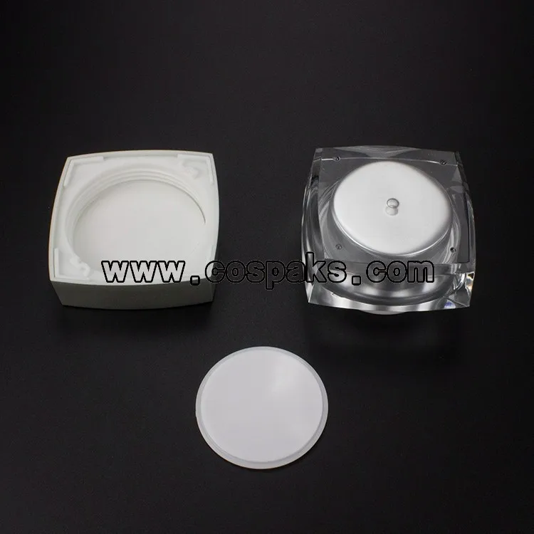 Design de Embalagem Quadrado Plástico Frascos Cosméticos Atacado Cosmética Barato Acrílico Recipientes Vazios 50 Pçs Ja50 15g 5 acrílico cosméticos recipientes vazios
