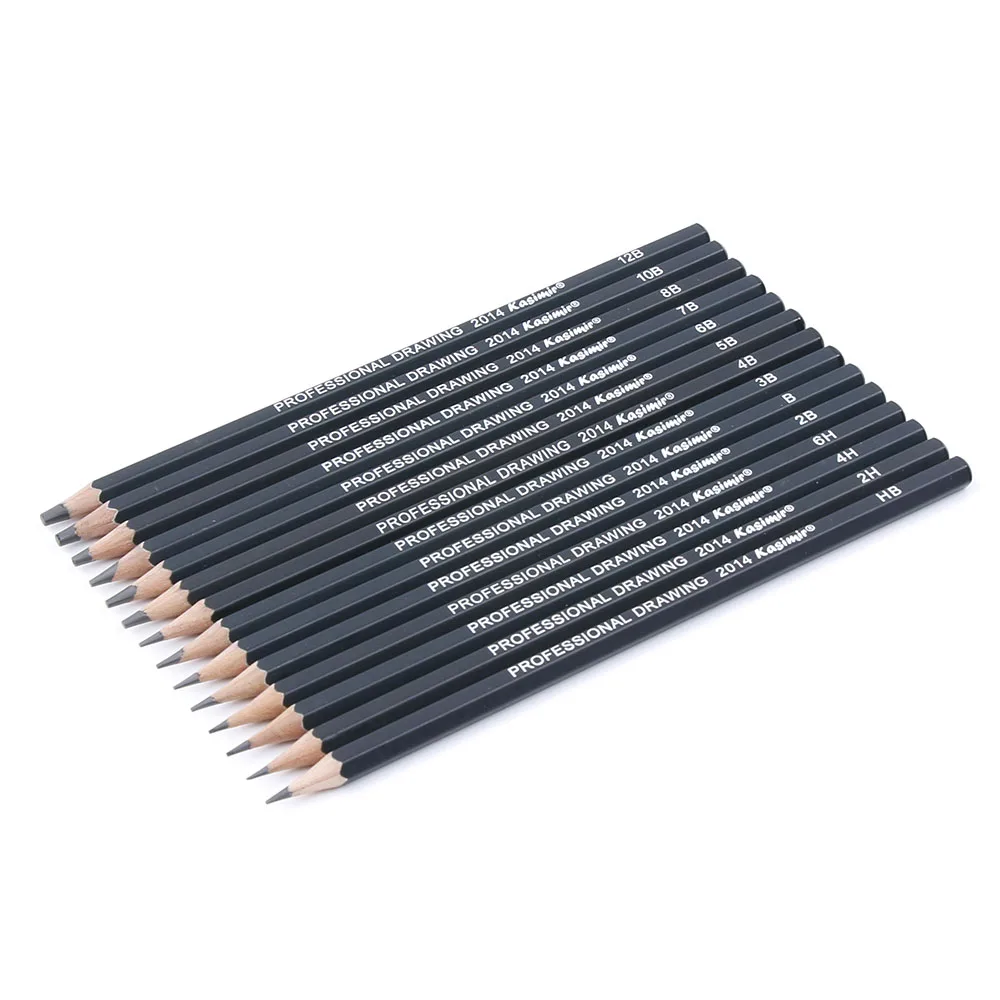 Best Quality 14pcs/set 12B 10B 8B 7B 6B 5B 4B 3B 2B B HB 2H 4H 6H Graphite Sketching Pencils