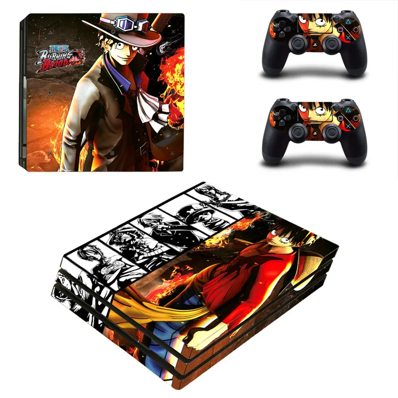 

One Piece PS4 PRO Skin Sticker for Sony PS4P Console and 2 Controllers Decal Cover Game Accessories
