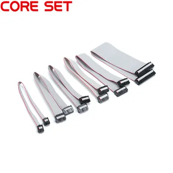 

2.54MM pitch 30CM JTAG ISP AVR Download Cable Wire FC-6/10/14/16/20/40P PIN Connector Gray Flat Ribbon Data Cable