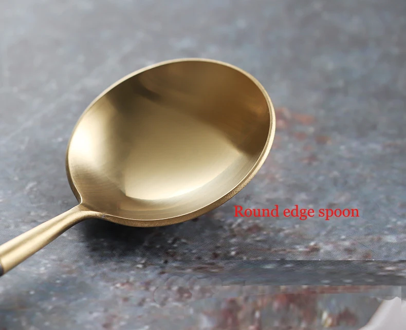 Нержавеющая сталь черная Золотая вилка с металлическим покрытием ложка нож набор столовых приборов медная посуда столовая посуда столовые приборы портативное хранение 1 шт