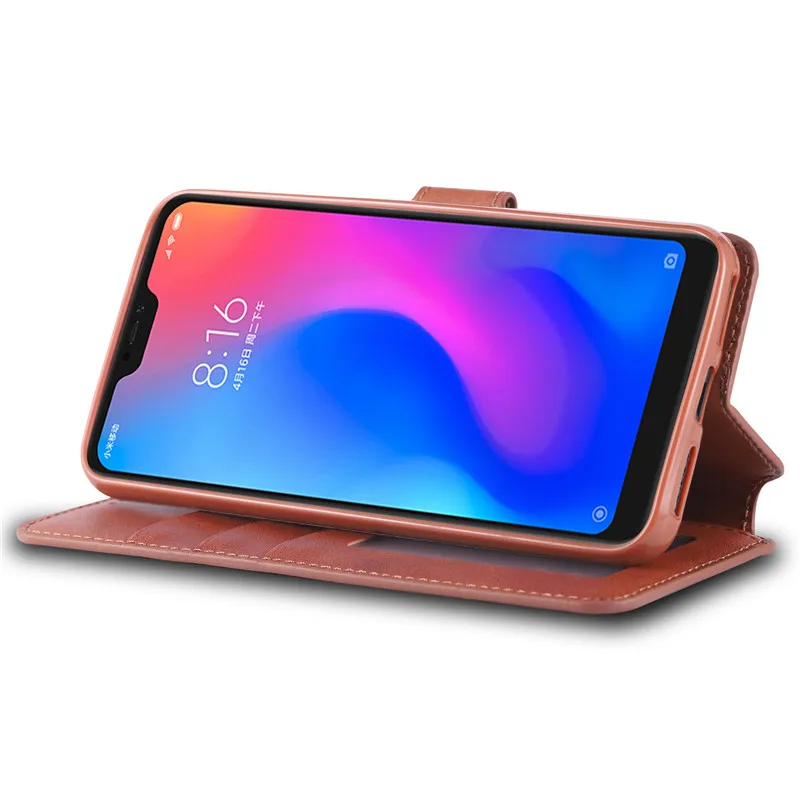 Для Xiaomi Redmi 6 Чехол-книжка из натуральной кожи кошелек чехол для Xiaomi Redmi 6 Pro держатель для карт чехол для Redmi 6 Pro