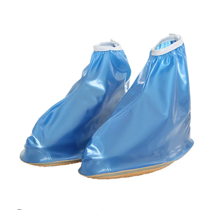 Waterproof Rain Shoe Covers Flat Ankle Boots Cover Thicker Non-slip Platform Rain Boot Transparent Women Men Rubber Rain Shoes  (7)