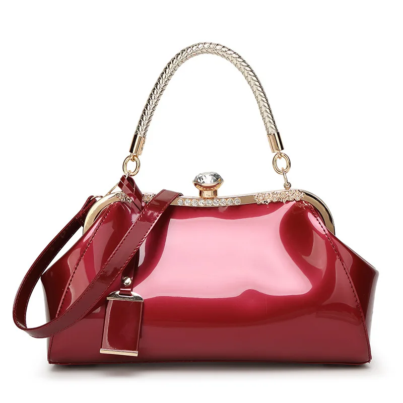 

New Fashion Hobos Women Handbags European Design Patent Leather Ladies Shoulder Bags Female Girl Brand Luxury Crossbody Bag