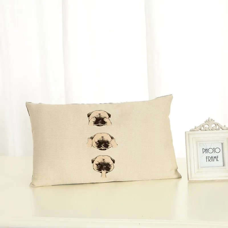 

Personalized Cartoon Cushion Covers Fashion Creativity Home decoration 30x50 Decorative Beige Linen Pillow Case