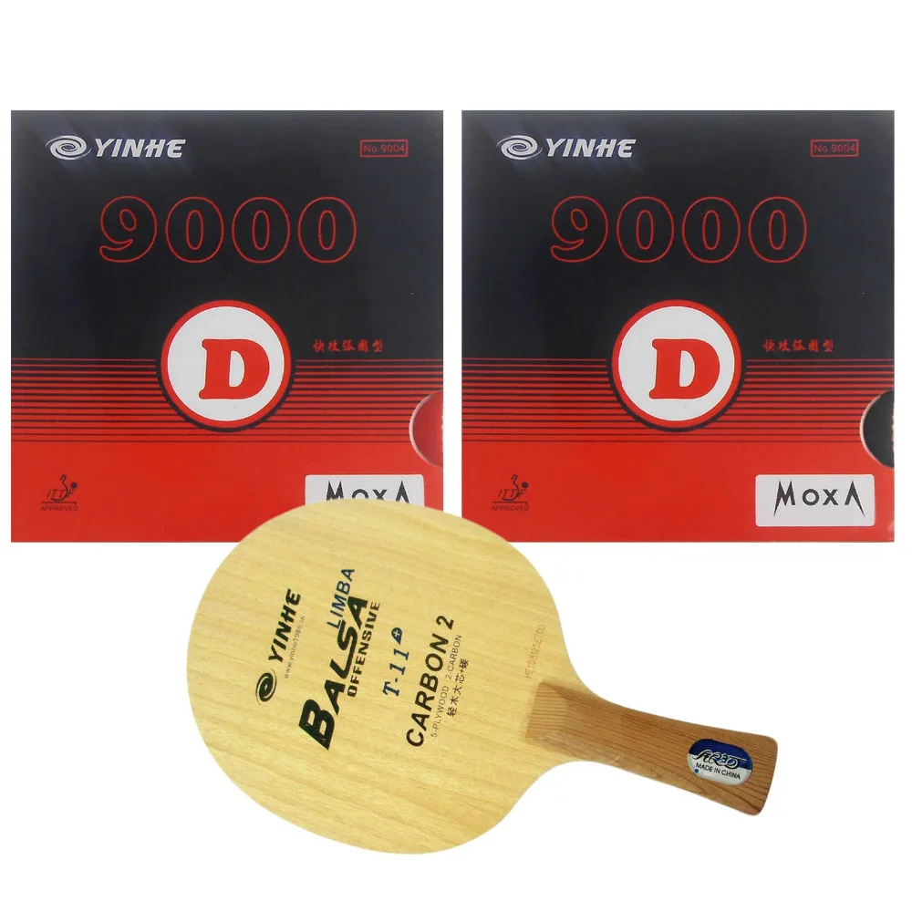 

Pro Table Tennis/ PingPong Combo Racket: Galaxy YINHE T-11+ with 2x Galaxy YINHE 9000D Shakehand long handle FL