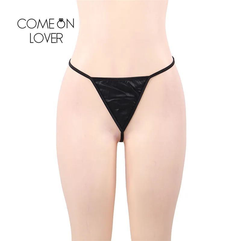 Comeonlover Sexy Lingerie One Piece Women Crotchless Leather Jumpsuit RI80755 Body Underwear Open Cup Backless Teddy Lingerie