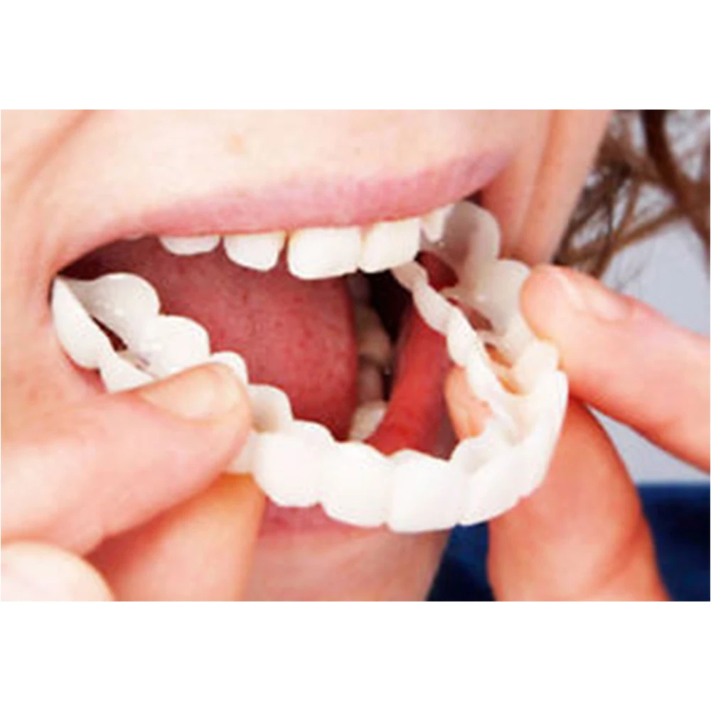

1pcs Fits Most False Teeth Upper Tooth Cover Comfort Fit Flex Teeth Cover New Useful Teeth Whitening Tool