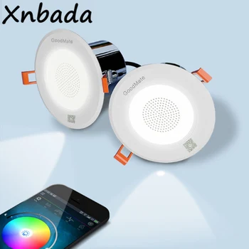 

2Pcs Smart Music Dimmable Led Downlight Multifunctional Celling Round Recessed Lamp Light With Extension Cord AC100-240V Input