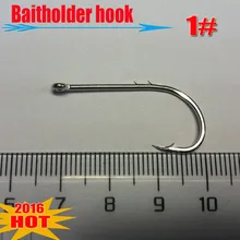 2016Hot Рыбалка Baitholder Крючки Размер: 1#, высокоуглеродистой стали Количество: 50 шт./лот Лучший рыболовный крючок