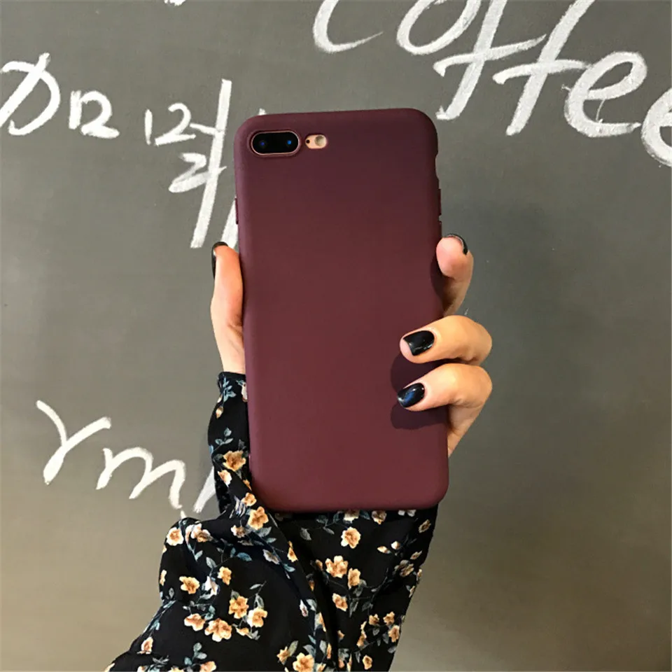 For Iphone 8Plus Case Luxury for women thin matte cover iphone xs max xr x cases 7 8 plus 5 5s se 6 6s coque |