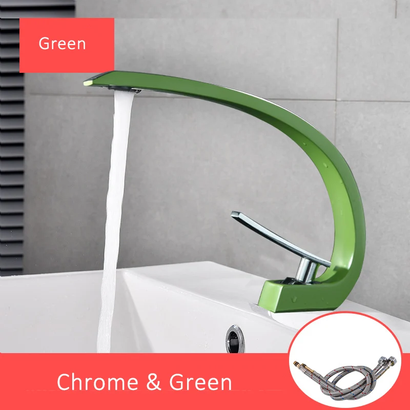 Quyanre хромированные оранжевые смесители для раковины, Современный ...?