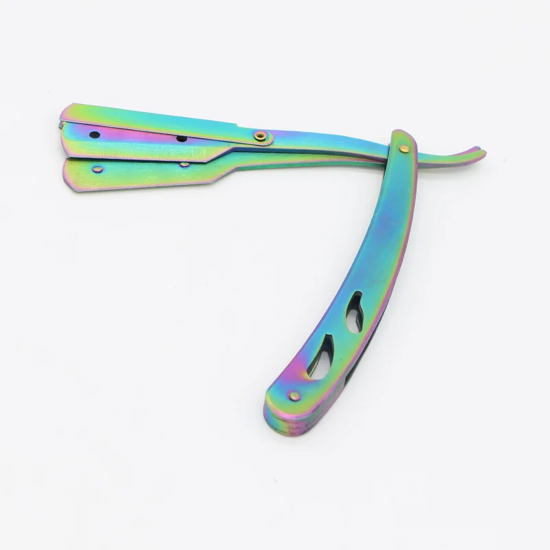 HAWARD Stainless Steel Straight Razor Color Gradient Barber Razor Personalized Design 1 Razor Gift 1 HAWARD Stainless Steel Straight Razor Color Gradient Barber Razor Personalized Design 1 Razor Gift 4