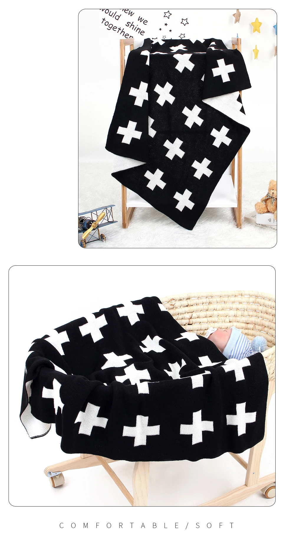 Пеленальное Одеяло для новорожденных, многофункциональное одеяло для коляски для маленьких мальчиков и девочек, s 95*75 см, детские покрывала для коляски, детские вязаные одеяла