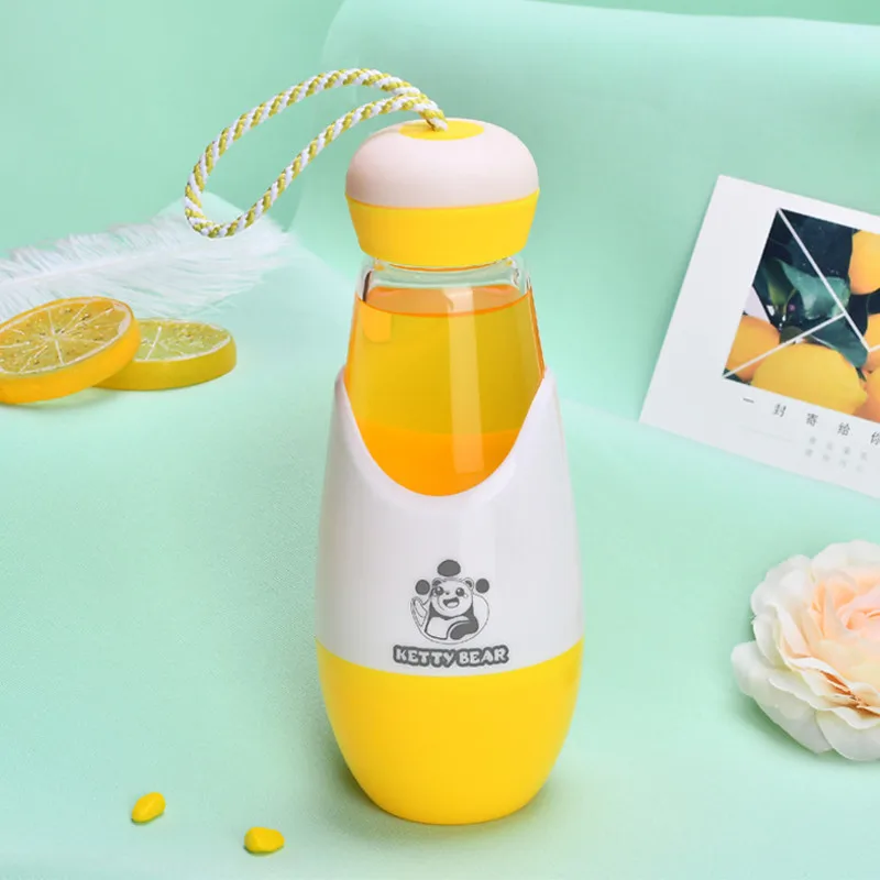Стеклянная бутылка для воды герметичная посуда напитков прозрачные бутылки