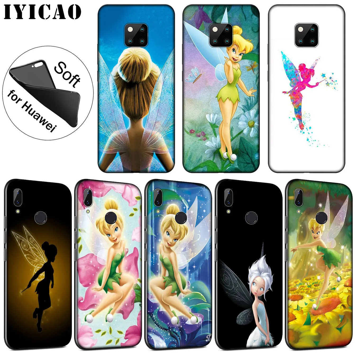 IYICAO Tinkerbell fairy tinker bell periwinkle Soft Case for Huawei Mate 30 20 10 Pro Nova 5I 5T 5 4 4E 3i 3 2i Lite Smart |