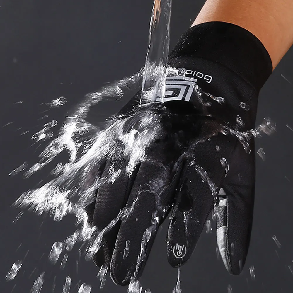 1 Pair Winter Gloves Diving Cloth  Anti-slip Motorcycle Touch Screen Gloves Finger Fleece Warm Gloves for Women Men