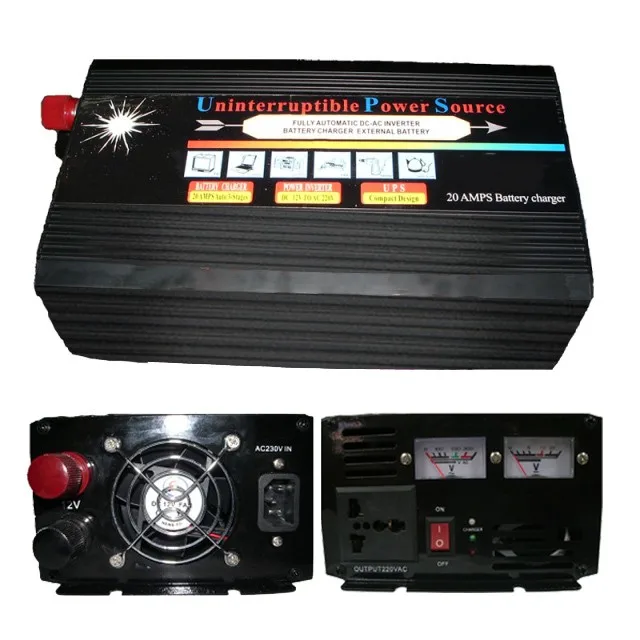 

5000W Peak Real 2500 W Modified Sine Wave Power Inverter 12v to 220v 230v 240v Power Inverter+Charger UPS,Quiet and Fast Charge