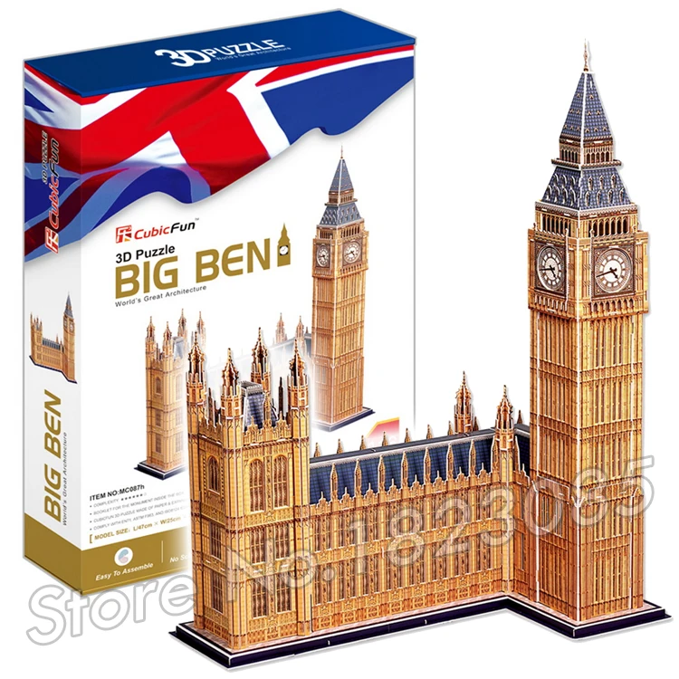 

116PCS The Big Ben 2016 New 3D Puzzle DIY Jigsaw Assembly Model Building Set Architecture Creative gift Kids Toys for boys