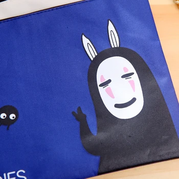 

8Pcs/lot Cute Cartoon A4 File Bag Document Bag School Supplies Oxford Cloth No Face Male Filling Bag Office File Folder