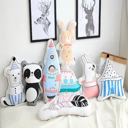 Кролик подушка подкладка в виде животных игрушечные лошадки pp хлопковый плюшевый украшения комнаты для детей подруга подарок на день