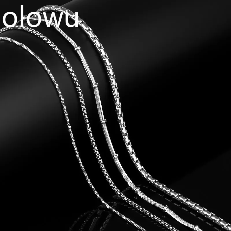 Ожерелье из нержавеющей стали olowu серебряное ожерелье-кокон в виде змеи на заказ