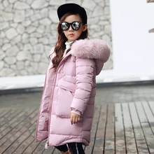 -25Degree New Children Winter Jacket Girl Winter Coat Kids Warm Thick Fur Collar Hooded long down Coats For Teenage 6 8 10 12 14 -25Degree New Children Winter Jacket Girl Winter Coat Kids Warm Thick Fur Collar Hooded long down Coats For Teenage 6 8 10 12 14
