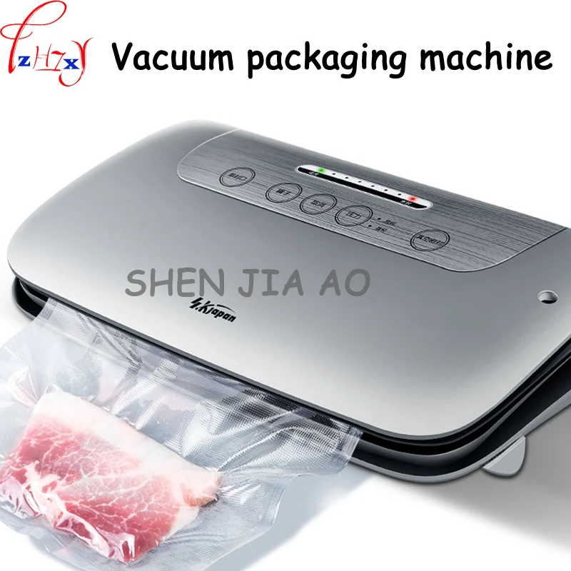 1 PC 220V 100W Automatic small household multi - functional food vacuum packaging machine wet and dry vacuum sealing machine free shipping full automatic dry wet dual purpose small household vacuum sealing machine plastic commercial food packaging