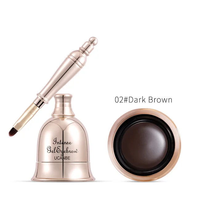 UCANBE Eyebrow Eyeliner Makeup Intense Gel Eyebrow Waterproof 24H Longlasting Eyeliner Black Natural Brown Tattoo Christmas Bell - Цвет: 2