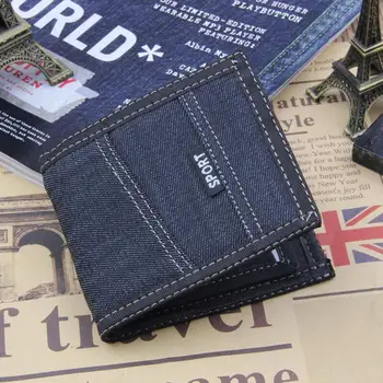 

Leisure Fashion Wallet Men Top Quality Card Holder Small Wallet Canves Purse Male Money Bag Short Zipper Wallet Coin Pocket