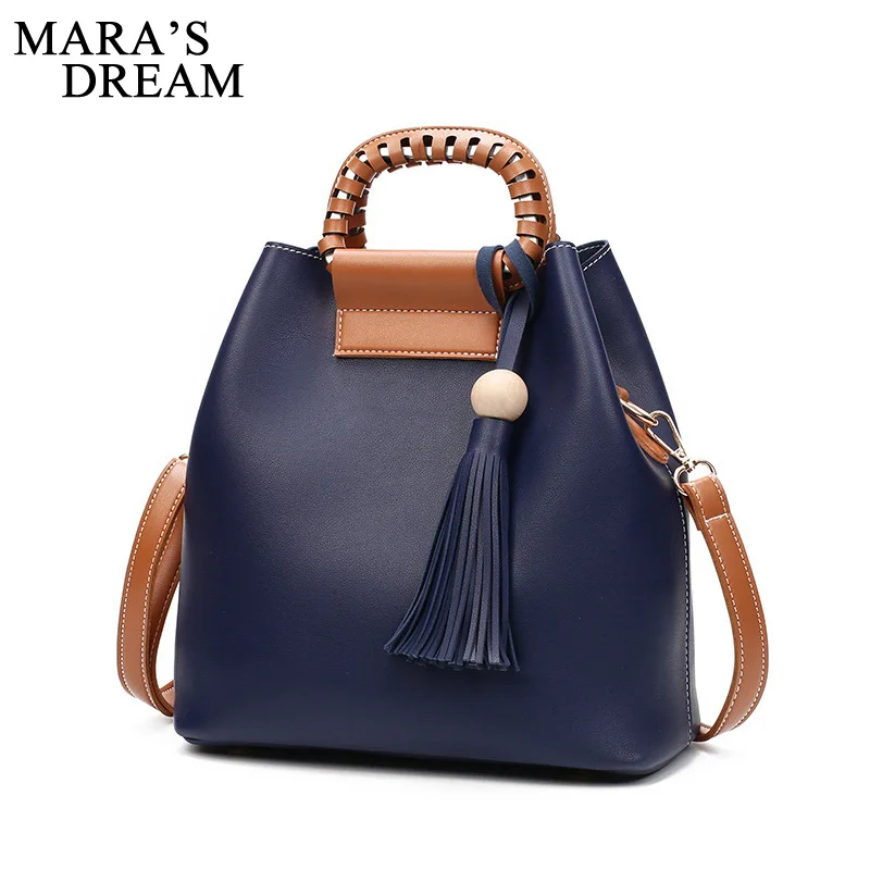 

Mara's Dream 2018 Famous Handbag Tassel Pu Leather Tote Women Bag Women Shoulder Messenger Handbags Ladies Crossbody Bags
