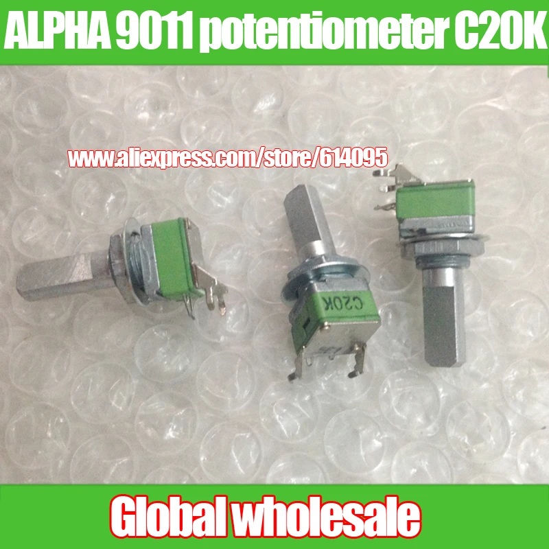 3pcs Taiwan ALPHA 9011 single joint potentiometer C20K with bracket