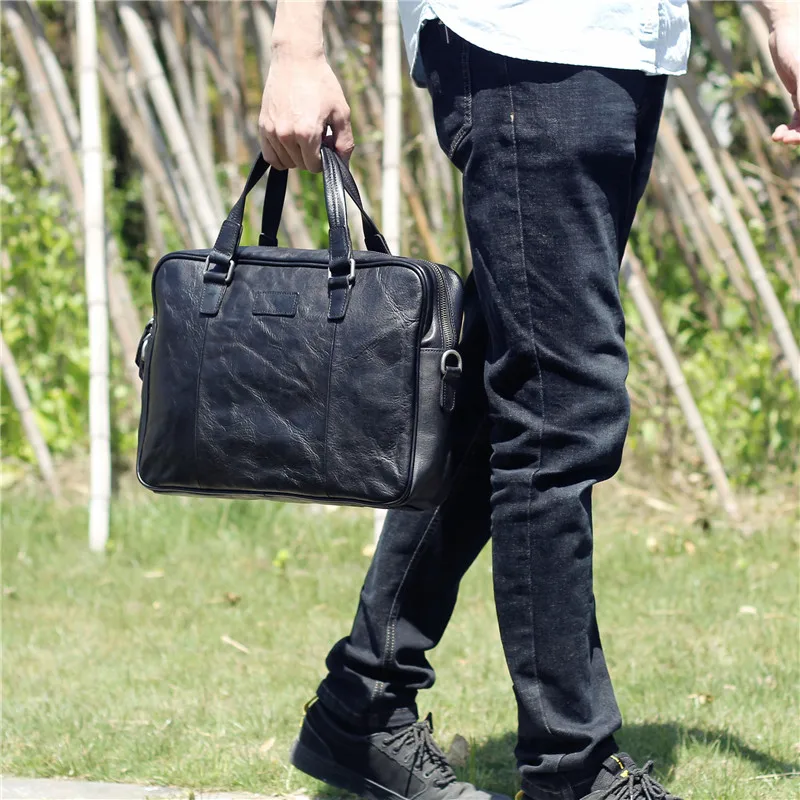 PNDME, высокое качество, мягкая натуральная кожа, черный, мужской портфель, Повседневный, простой, Воловья кожа, для офиса, сумка для ноутбука, дорожные сумки-мессенджеры