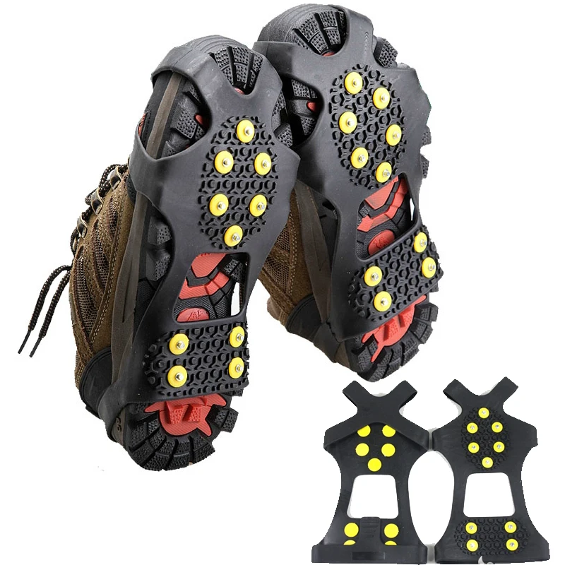 DSstyles For mountaineering climbing Crampons lastic magic spike shoes