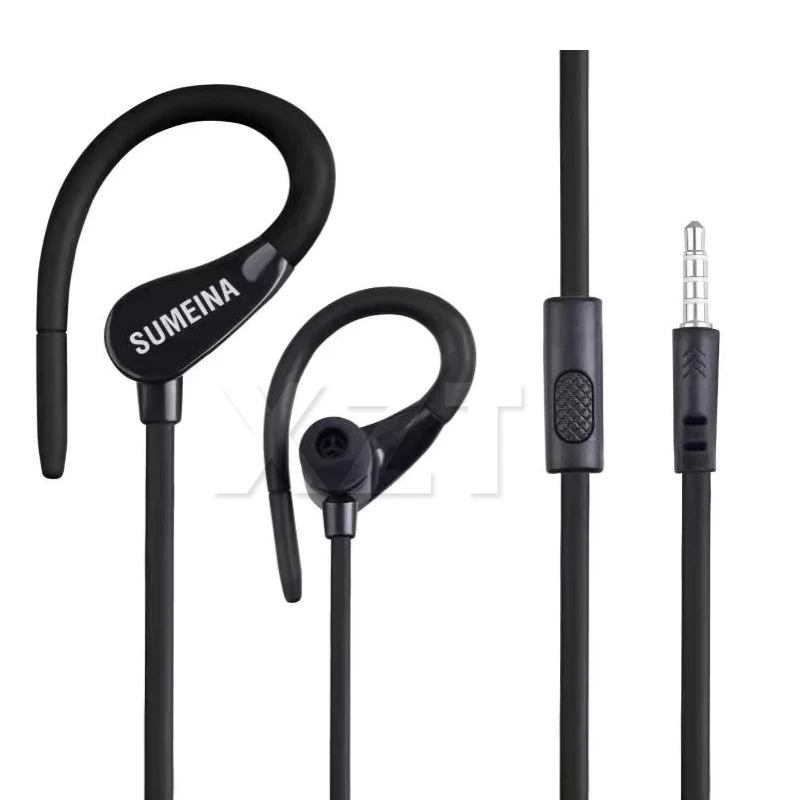 

Earphones 3.5mm Headsets With Built-in Microphone Earhook Wired Sport Earphone For iPhone X SMN-11 Samsung Smartphones Xiaomi