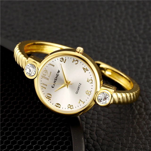 Metal watch - Gold-coloured - Ladies