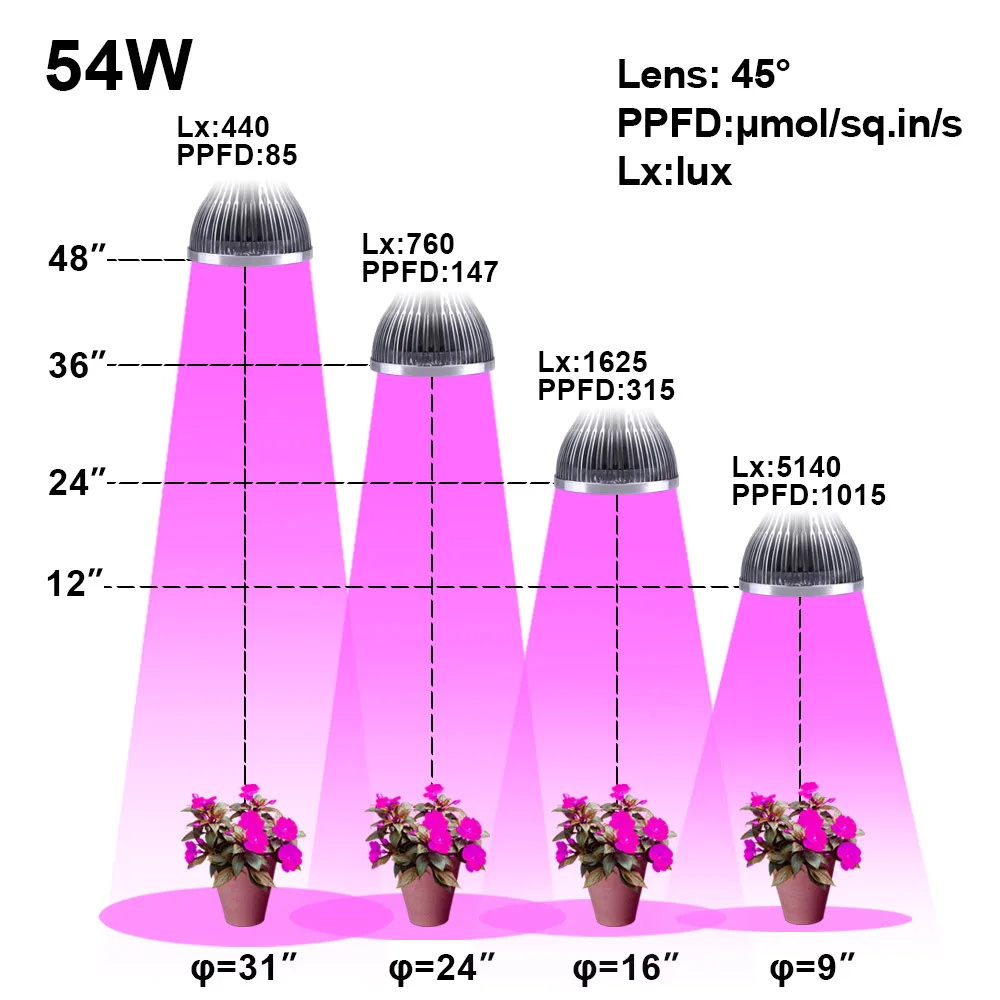 от фитолампы до растения. фитолампы для рассады. мощность лампы для растений. площадь освещения фитолампы. расстояние от фитолампы до растения.