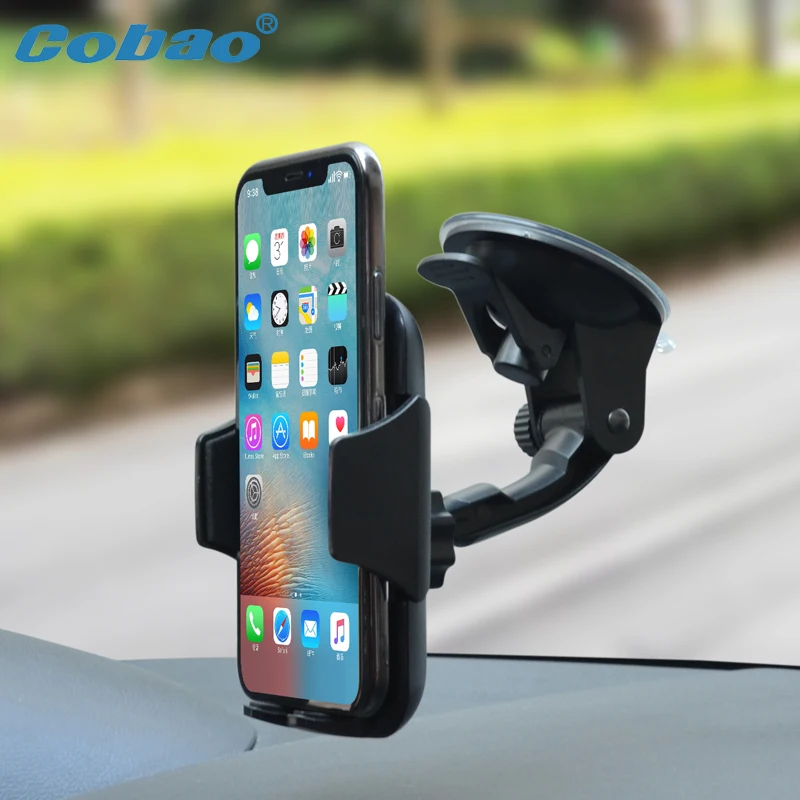 Cobao 360 Degree Car Mount Windshield Cellphone Holder Universal Mobile Phone Car Holder For Samsung iPhone Phone Accessories