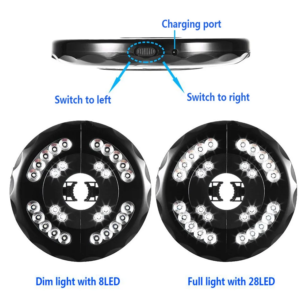 

28 LEDs Patio Umbrella Lights Cordless Pole Light for Patio Umbrellas Camping Tents Outdoor PAK55