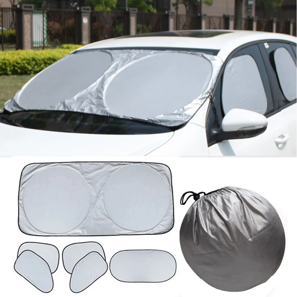 6Pcs Car Sun Shade UV Protect Sunshade Window Front//Back Windshield Visor Block