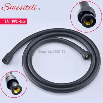 

Smesiteli Excellent 1.5m Matte Black PVC Flexible Shower Hose Bath room shower set accessories Explosion-proof pipes