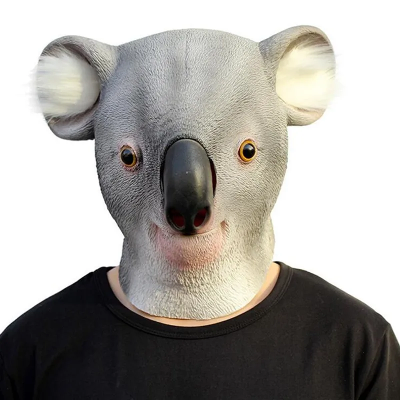 Novelty Latex Koala Bear Mask Australia Outback Animal Kangaroo Party